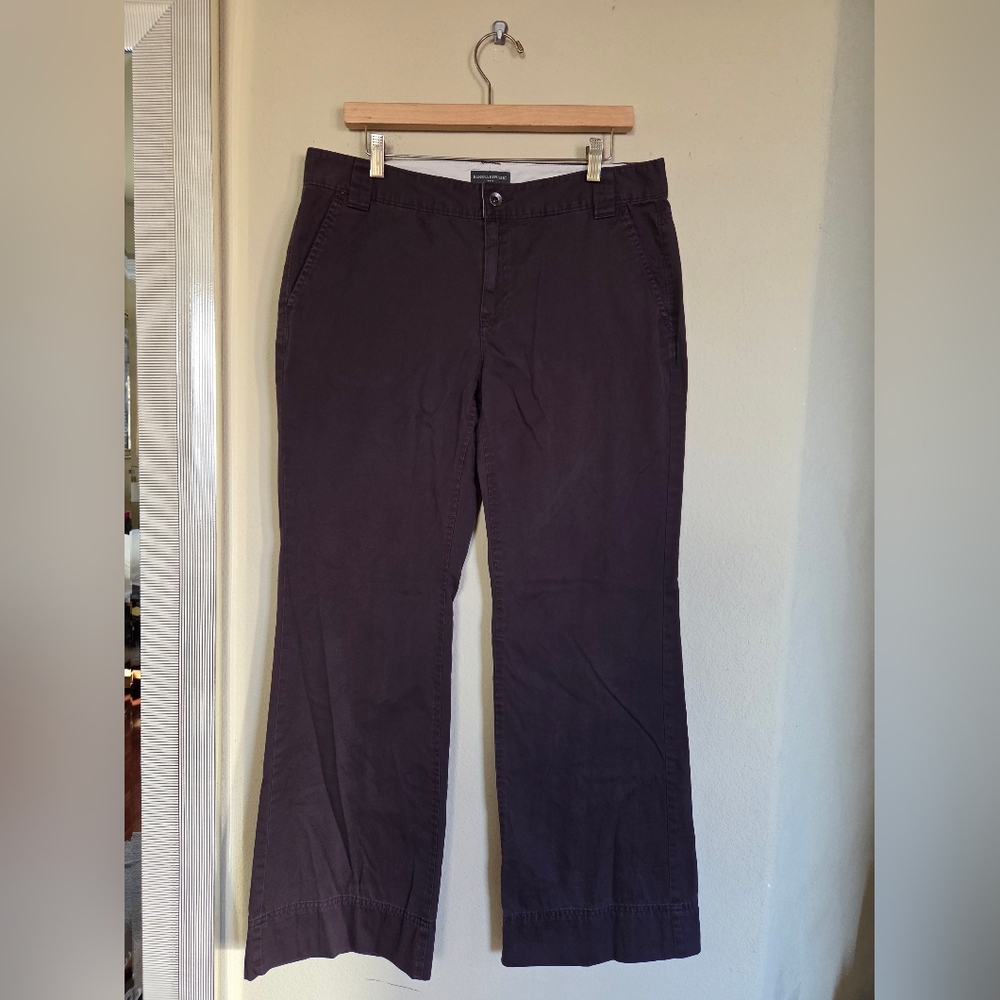 Y2k Banana Republic Chocolate Brown Cotton Trousers Pants Office Business Casual